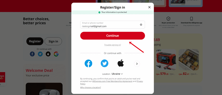 Аліекспрес вхід в особистий кабінет